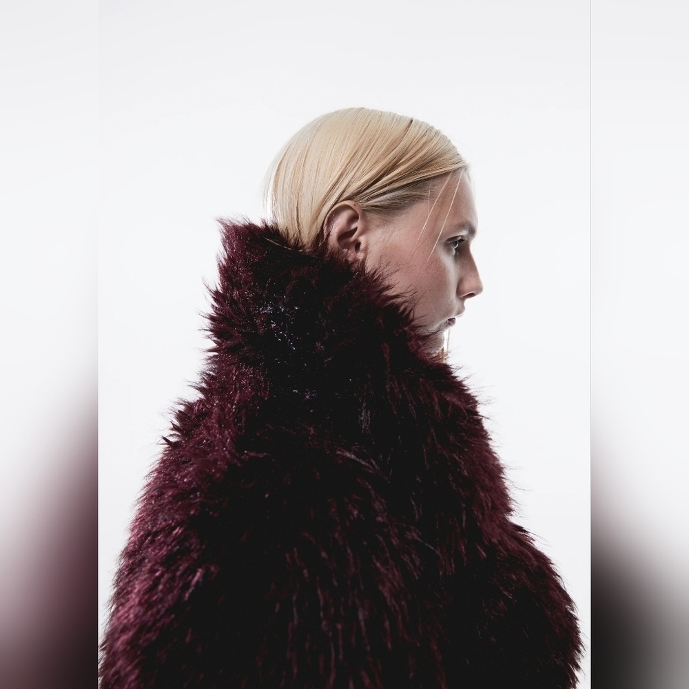 Mango Short fur-effect jacket - Picture 4 of 8